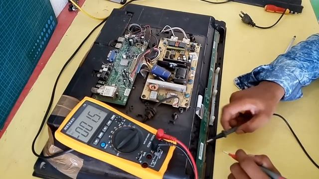 LED TV white display problem Repairing with practical