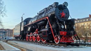 В Йошкар-Оле установили паровоз Л-1843 в будущем сквере железнодорожников