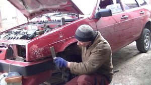 Рихтовка крыла . Ваз 2109