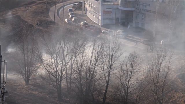 Снова подожгли траву в Лопатинском овраге Нижнего Новгорода смотреть онлайн
