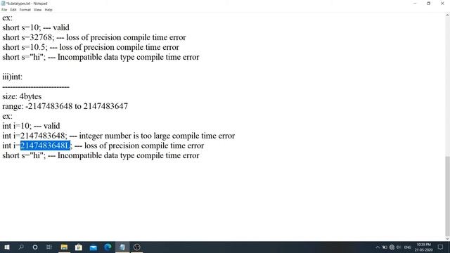 Java Data Types