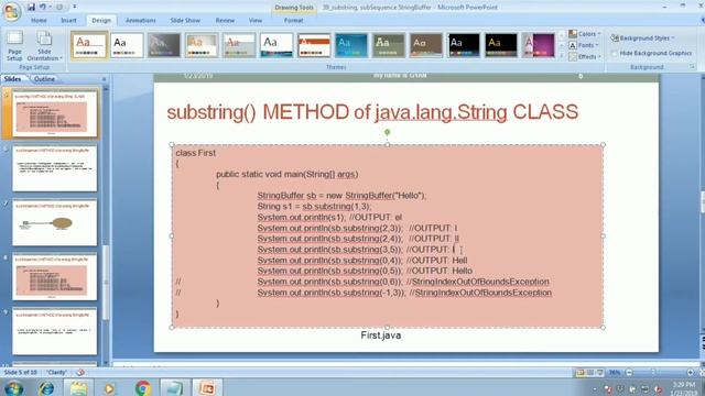 String API in Java | #45 | substring() and subSequence() Methods of the StringBuffer Class in Java
