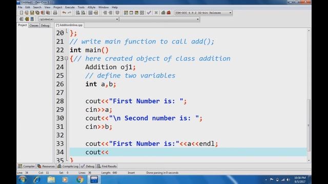(C++ Inline Function) Addition of Two Numbers Using Inline Function in c++