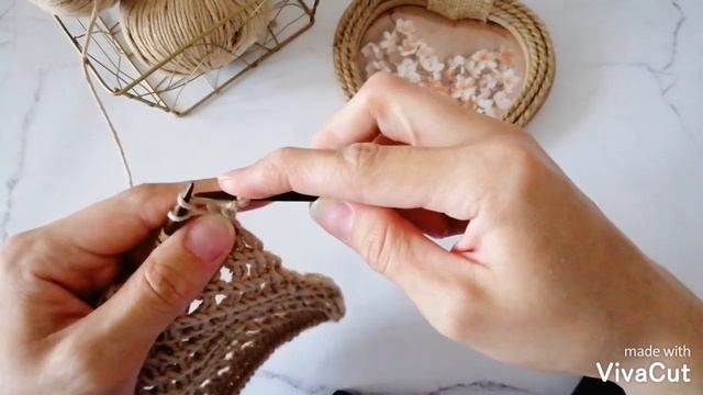 Узор спицами "сеточка" смотреть онлайн