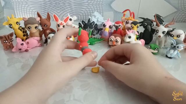 Рободог и Белый мишка, питомцы Adopt Me из пластилина | Sofit Sun