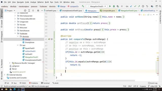 170 - Coleções pt 10 - Sorting lists pt 02 - Comparable смотреть онлайн