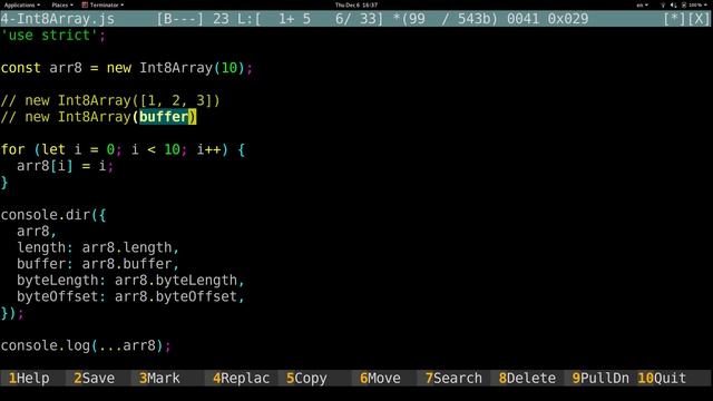 Типизированные массивы в JavaScript смотреть онлайн