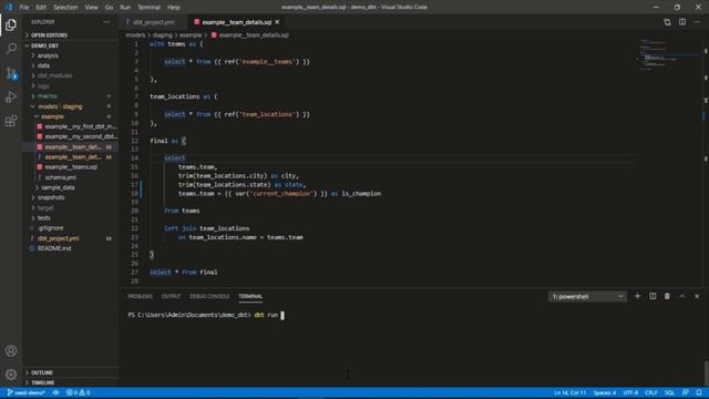Add dbt project variables & use them in models смотреть онлайн