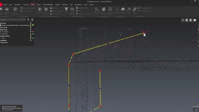 Leica Cyclone 3DR 2022.1 - Feature extraction and 3D modelling - Planar contour and extrusion смотреть онлайн