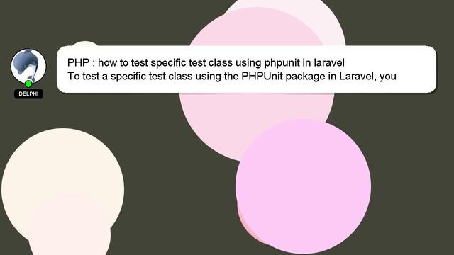 PHP : how to test specific test class using phpunit in laravel