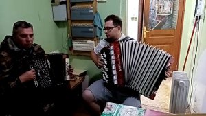 Любэ Конь. Выйду ночью в поле с конём. Дуэт баян - гармонь