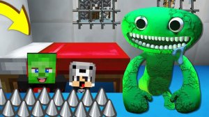 ПРЯЧЕМСЯ ПОД КРОВАТЬЮ ОТ БАНБАН В МАЙНКРАФТ ЗОМБАК GARTEN OF BANBAN