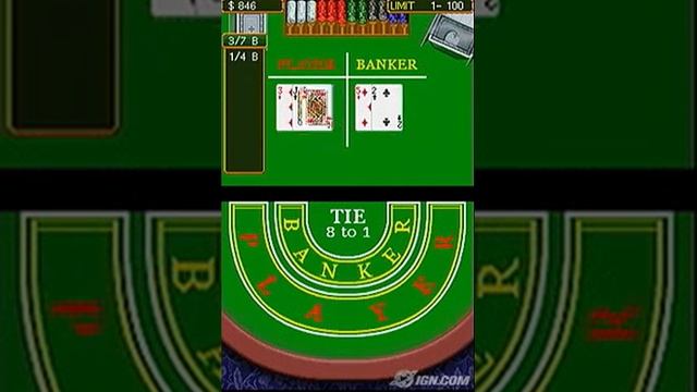 SEGA Casino Nintendo DS Gameplay - Baccarat