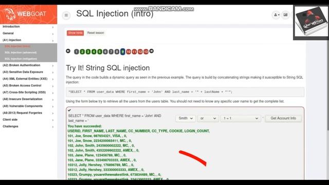 OWASP Webgoat SQL Injection Introduction Tutorial [ 2022 ] – смотреть ...