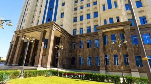 4k video Tajikistan Dushanbe, Душанбе, Садбарг,  Павароти аиропорт 4 дома, улица Садриддина Айни