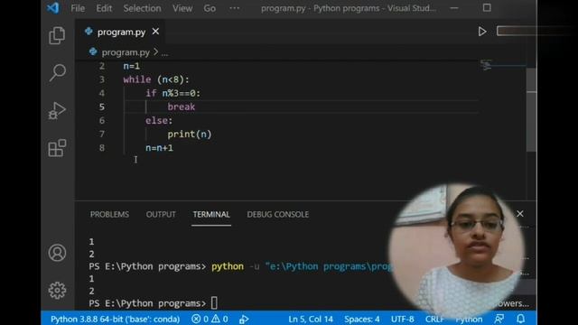➊➋-PYTHON TUTORIALS| ????? ???? | Jumping statements| break and continue |