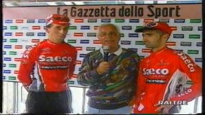 TROFEO DELLO SCALATORE 1998 TAPPA BIELLA OROPA 1° MASSIMO DONATI (SAECO) 2° PIEPOLI 3° LADDOMADA