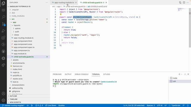 Can Activate child guard | Guards in angular | Angular 16