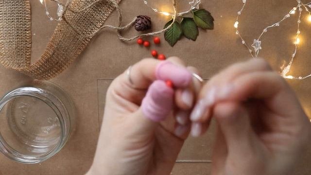 Мастер-класс: Новогодний декор подсвечника из полимерной глины FIMO/polymer Clay Tutorial