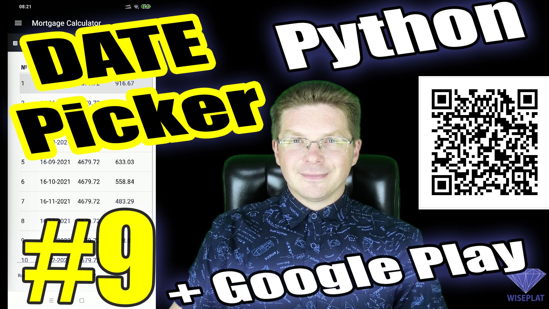 Python #09 ВЫБОР ДАТЫ (Мобильное приложение на Python) #9 MDDatePicker kivymd