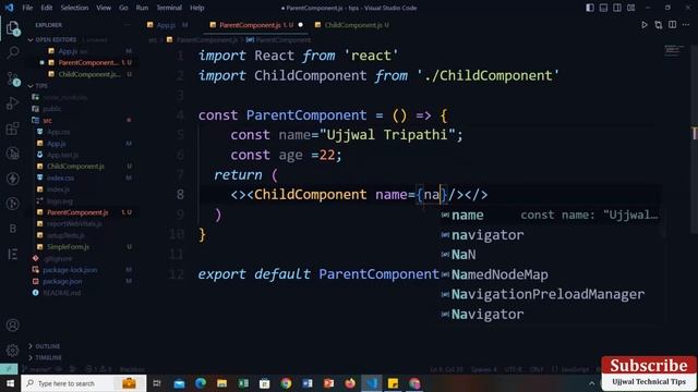 React JS Tutorial - Basic to Advance ? How To Send Data From Parent To Child Component In ReactJS смотреть онлайн