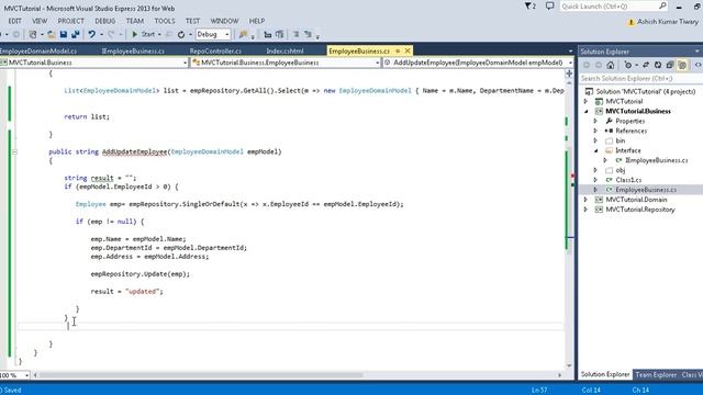 Part 60- Repository Pattern - 7 - Add Edit Record Using Repository Pattern - CRUD Operation