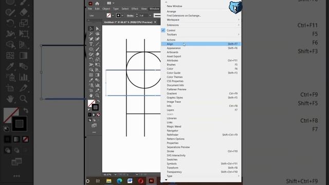 Adobe Illustrator Logo Drawing Tutorial | Graphic Design #illustrator_video #shortvideos