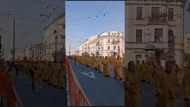Виктория Башкирова👩🦰 - Крестный ход в Санкт-Петербурге 12.09.2023 к Александро-Невской лавре