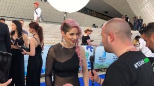 Lea Sirk (Eurovision 2018 Blue Carpet interview) | Slovenia Eurovision 2018