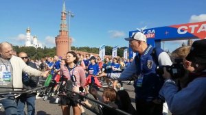 Ксения Шойгу комментирует открытие международного полумарафона "Забег.рф"