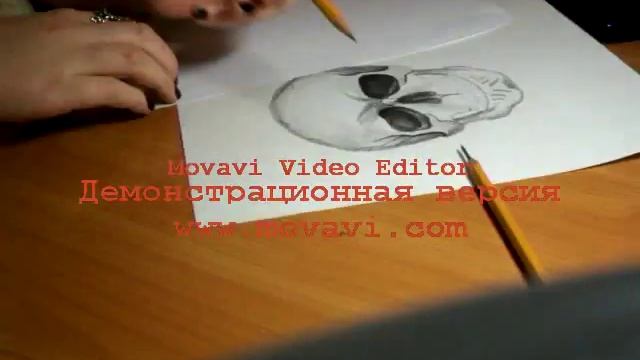 Рисунок черепа карандашом смотреть онлайн