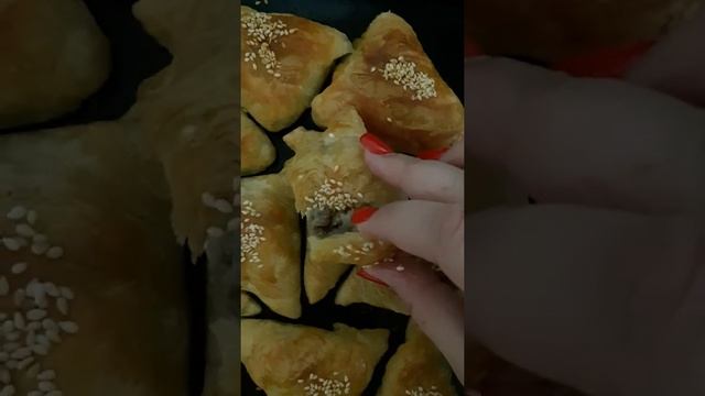 Самса с рубленным мясом и луком, из специи зира,соль, черный перец!