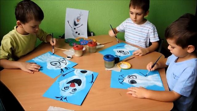 Как нарисовать снеговика Олафа? - занятие для дошкольников смотреть онлайн