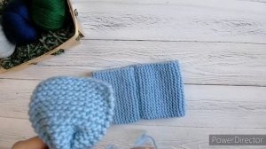 Повязка спицами "Бантик" / повязка на голову для девочки
