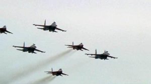 В Подмосковье сегодня прошла тренировка авиагрупп,...е пролетят над Красной площадью во парада 9 мая