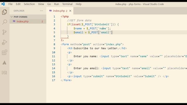 Working with forms in php | Learn web Development
