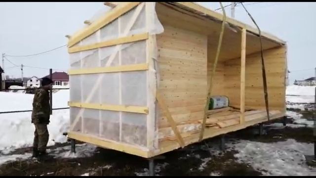 Монтаж модульного дачного дома / Модульдом54
