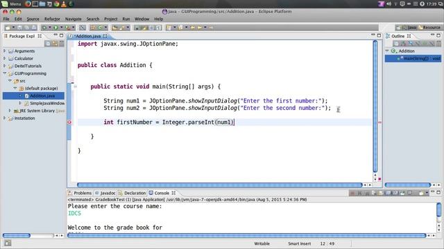 Creating a simple Java dialog using Eclipse IDE on Linux смотреть онлайн