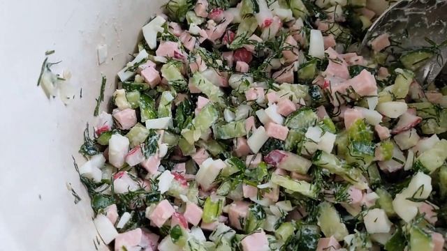 Окрошка русская классическая,на квасе домашнем! смотреть онлайн