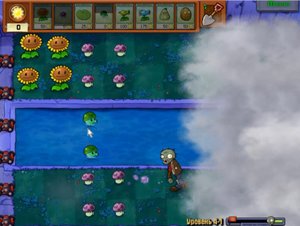 Plants vs Zombies / Adventure 1 Fog 1 / Растения против Зомби / Прохождение