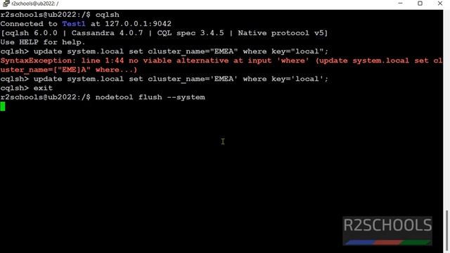 6. Cassandra Tutorials: How to change the cluster name in Apache Cassandra