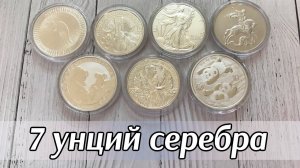 7 унций серебра. Серебряные инвестиционные монеты