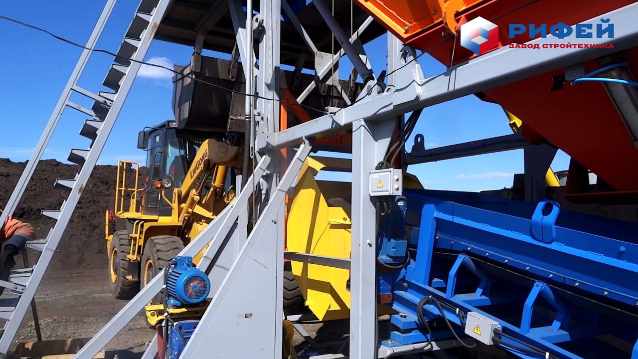 Мобильный бетонный завод РБМ-30 производительностью 30 куб.м. бетона в час смотреть онлайн