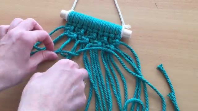 Мастер-класс панно макраме. Wall hanging macrame_[360p] смотреть онлайн