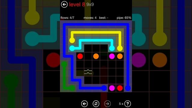 Flow Free Bridges Bonus Pack 9x9 Level 8 Walkthrough