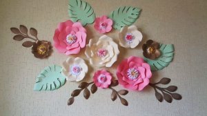 💃 Настенное панно из цветов.