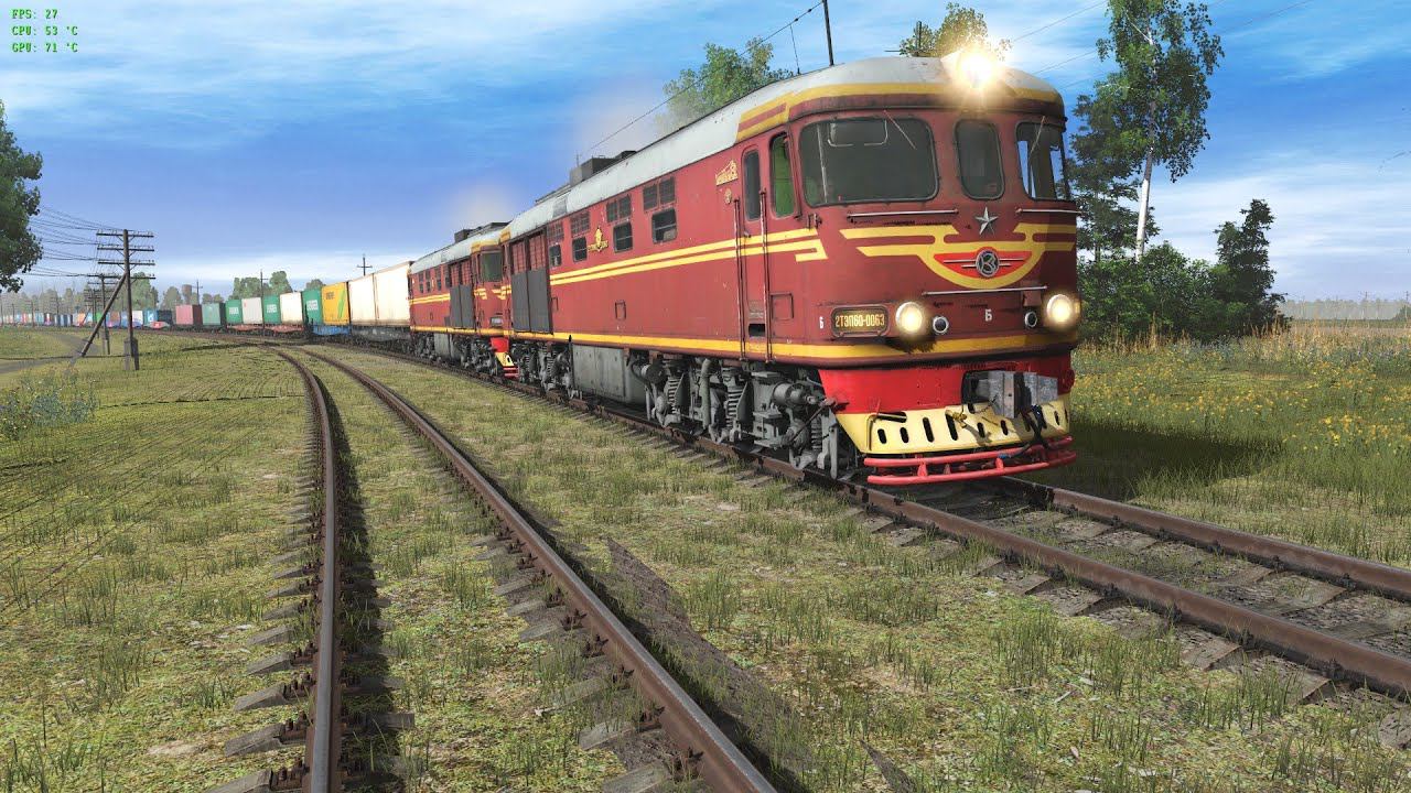 Trainz 22 сценарий "Контейнерный до Минска" Затерянное Полесье 2.0 смотреть онлайн