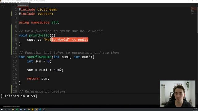 Functions and STL in C++