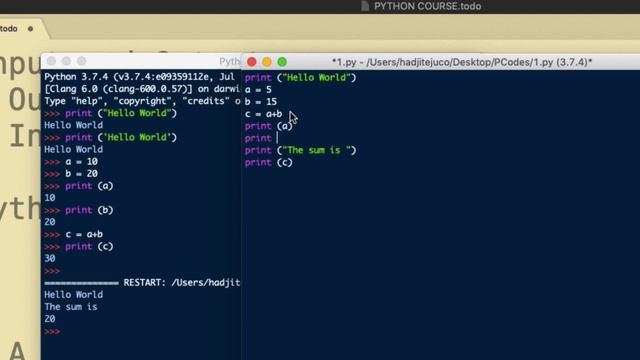 Python Course - Part 3 (Input / Output / Basic Operations)