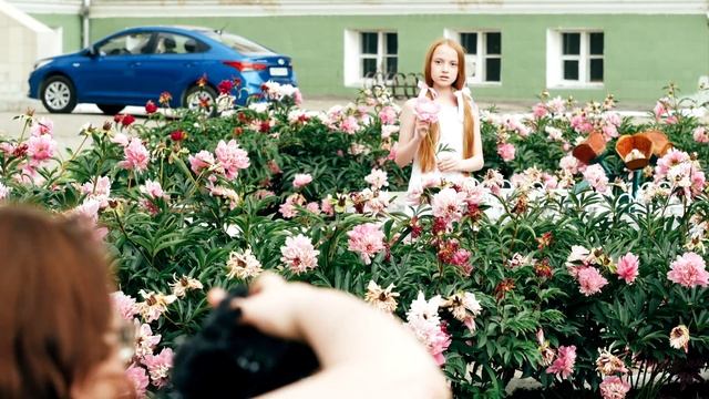 Фотосессия с пионами